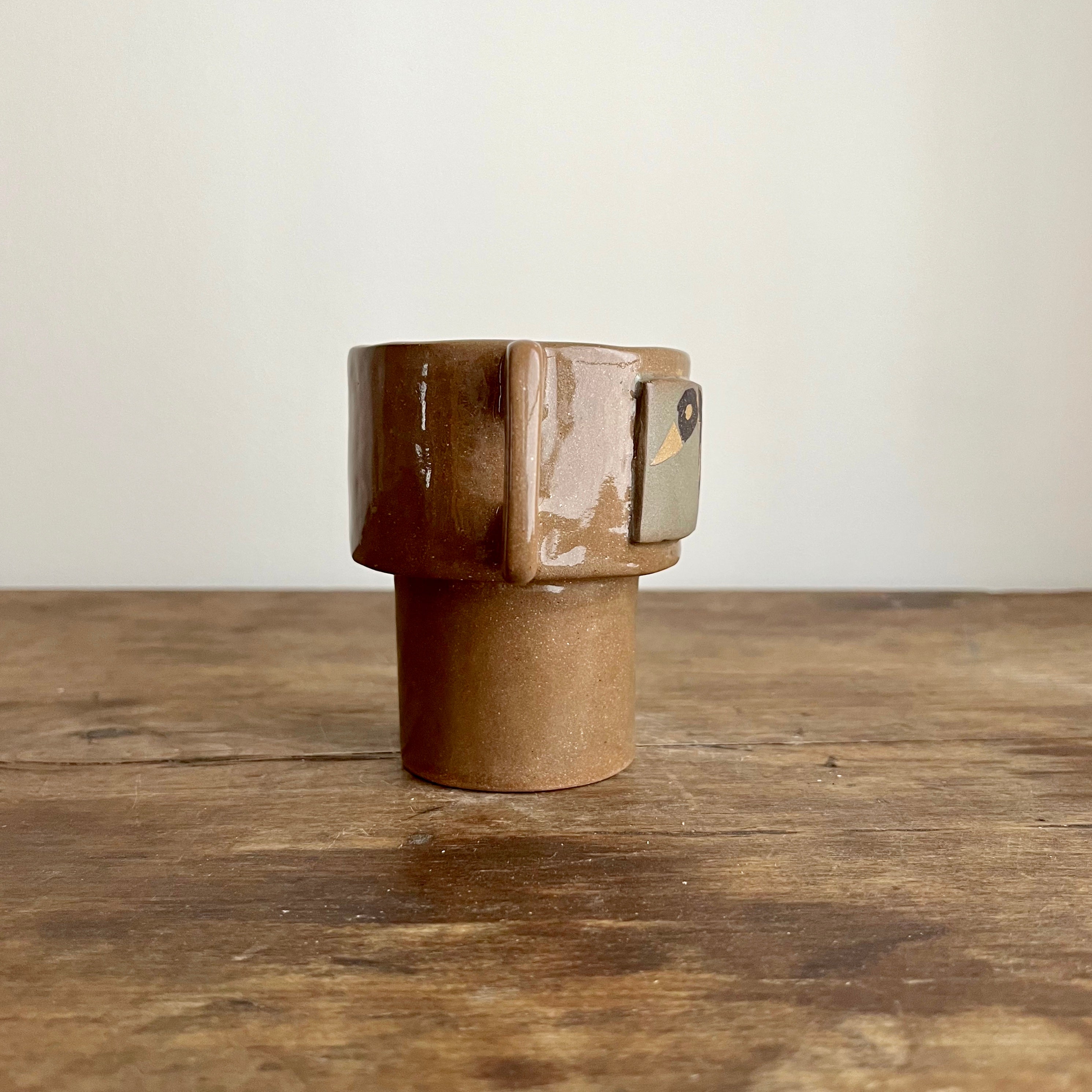 Gingham gosling stacking mug